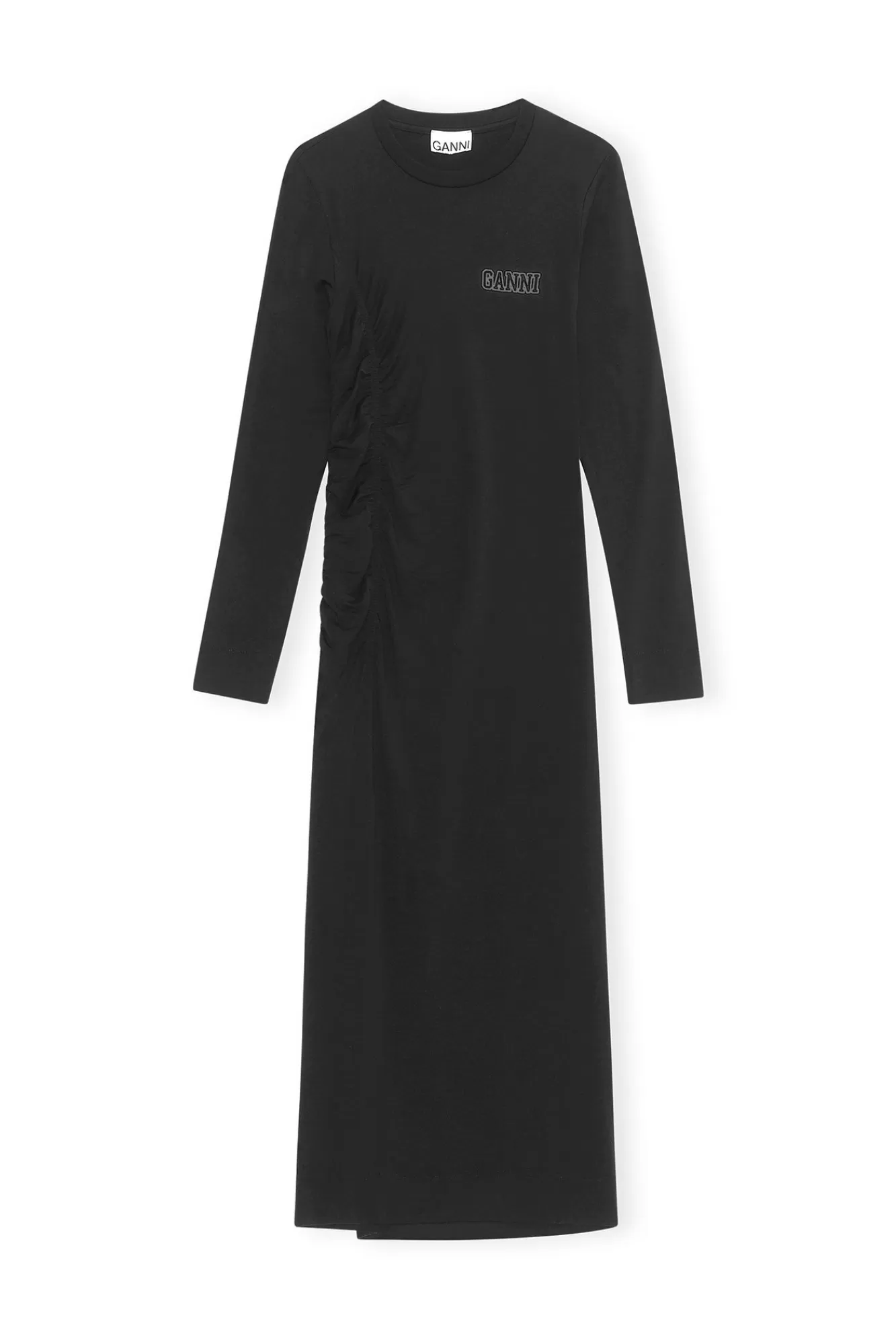Software Light Stretch Jersey Fitted Long Sleeve Midi Dress>GANNI Best Sale