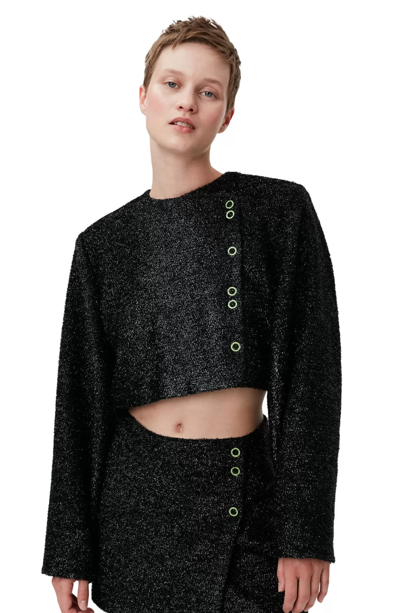 Sparkle Cropped Blazer>GANNI Flash Sale