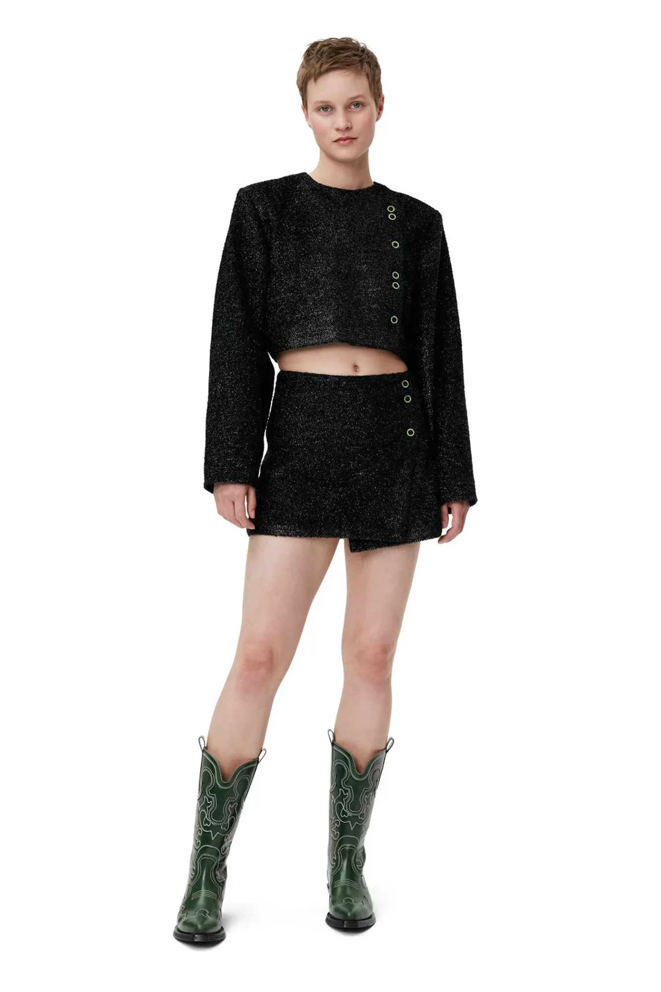 Sparkle Cropped Blazer>GANNI Flash Sale