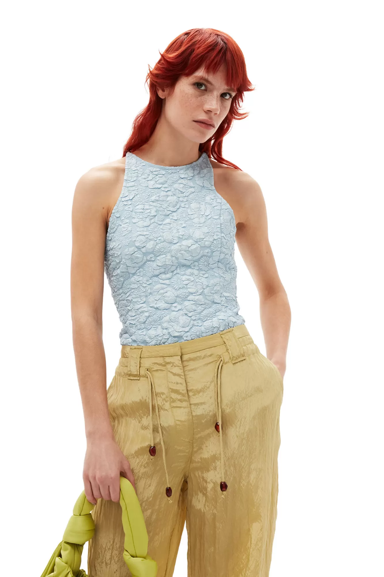 Stretch Jacquard Top>GANNI Best Sale