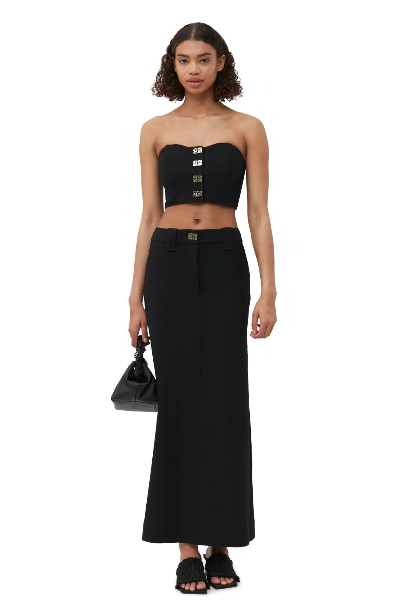 Stretch Suiting Corsage Top>GANNI Online