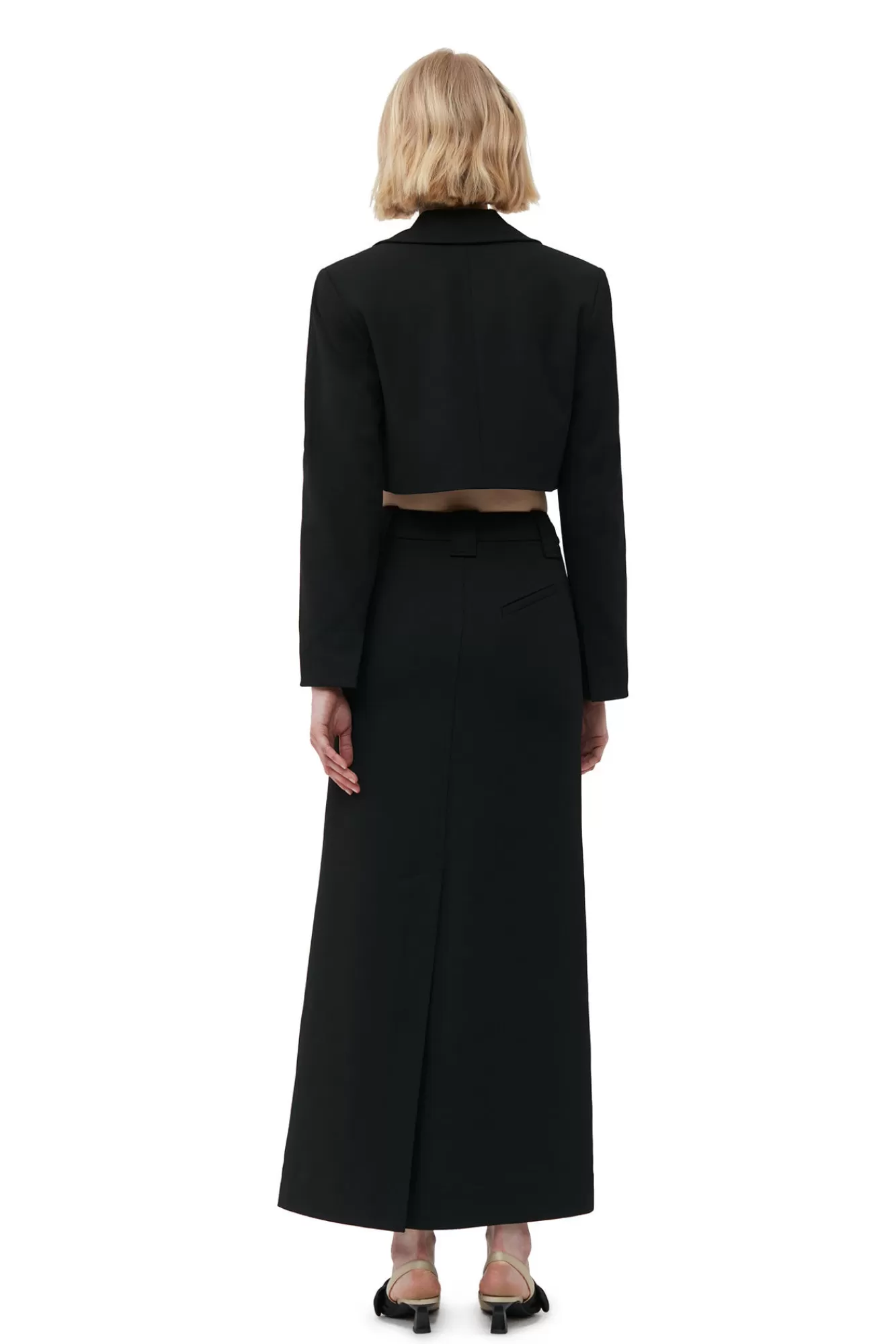 Stretch Suiting Maxi Skirt>GANNI Sale