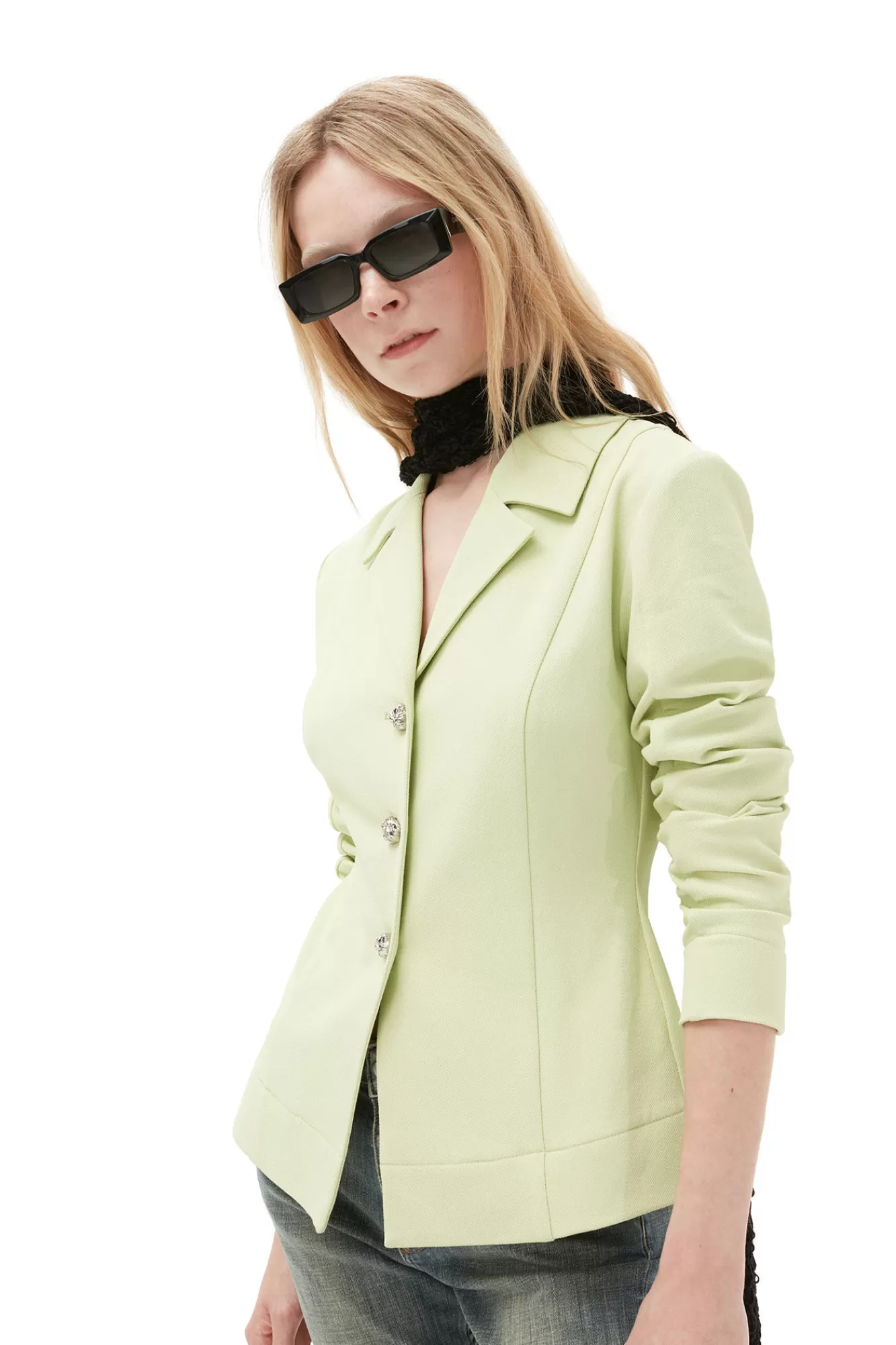 Stretch Suiting Shirt Blazer>GANNI Best
