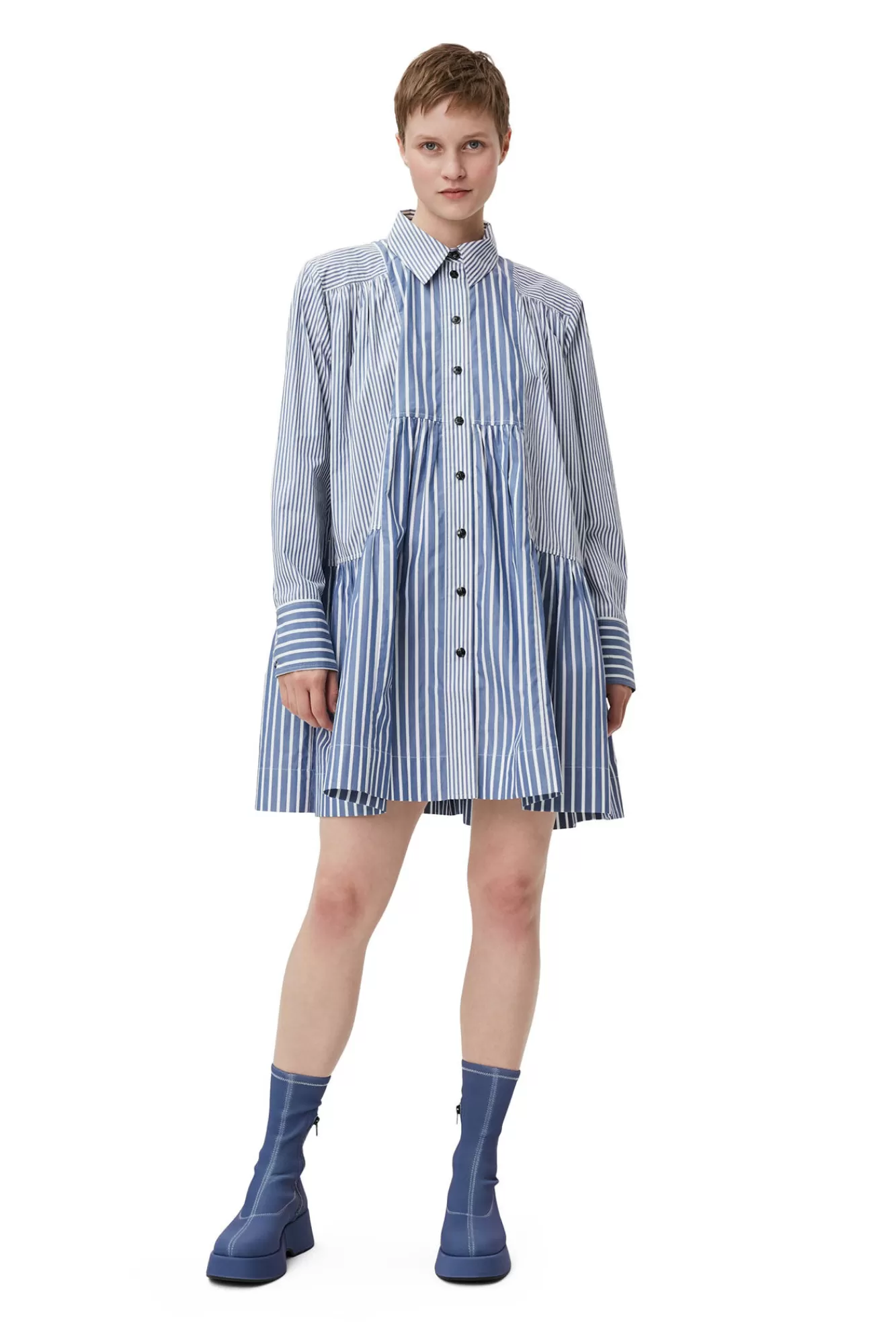 Stripe Mini Shirt Dress>GANNI Best