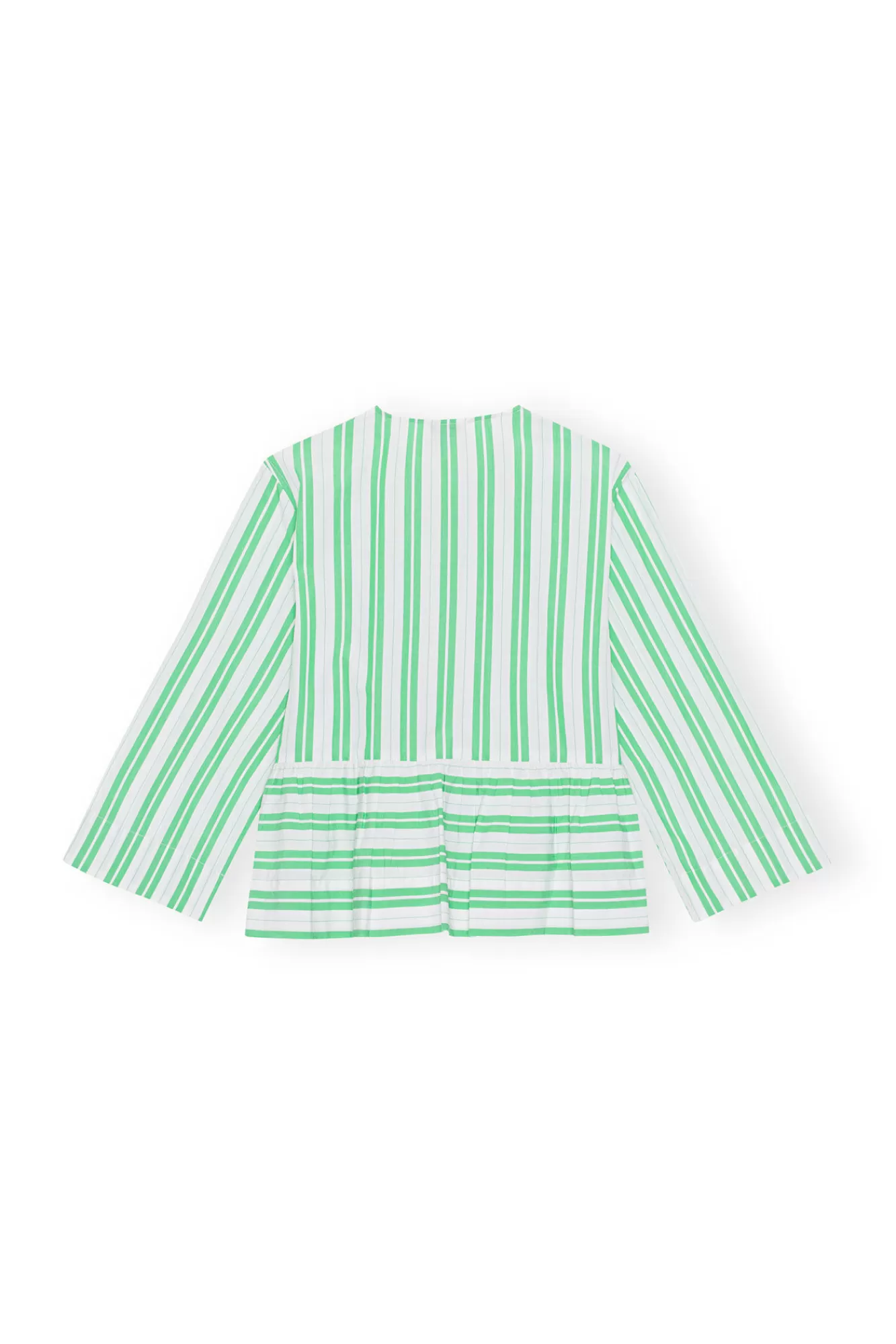 Striped Peplum Blouse>GANNI Fashion