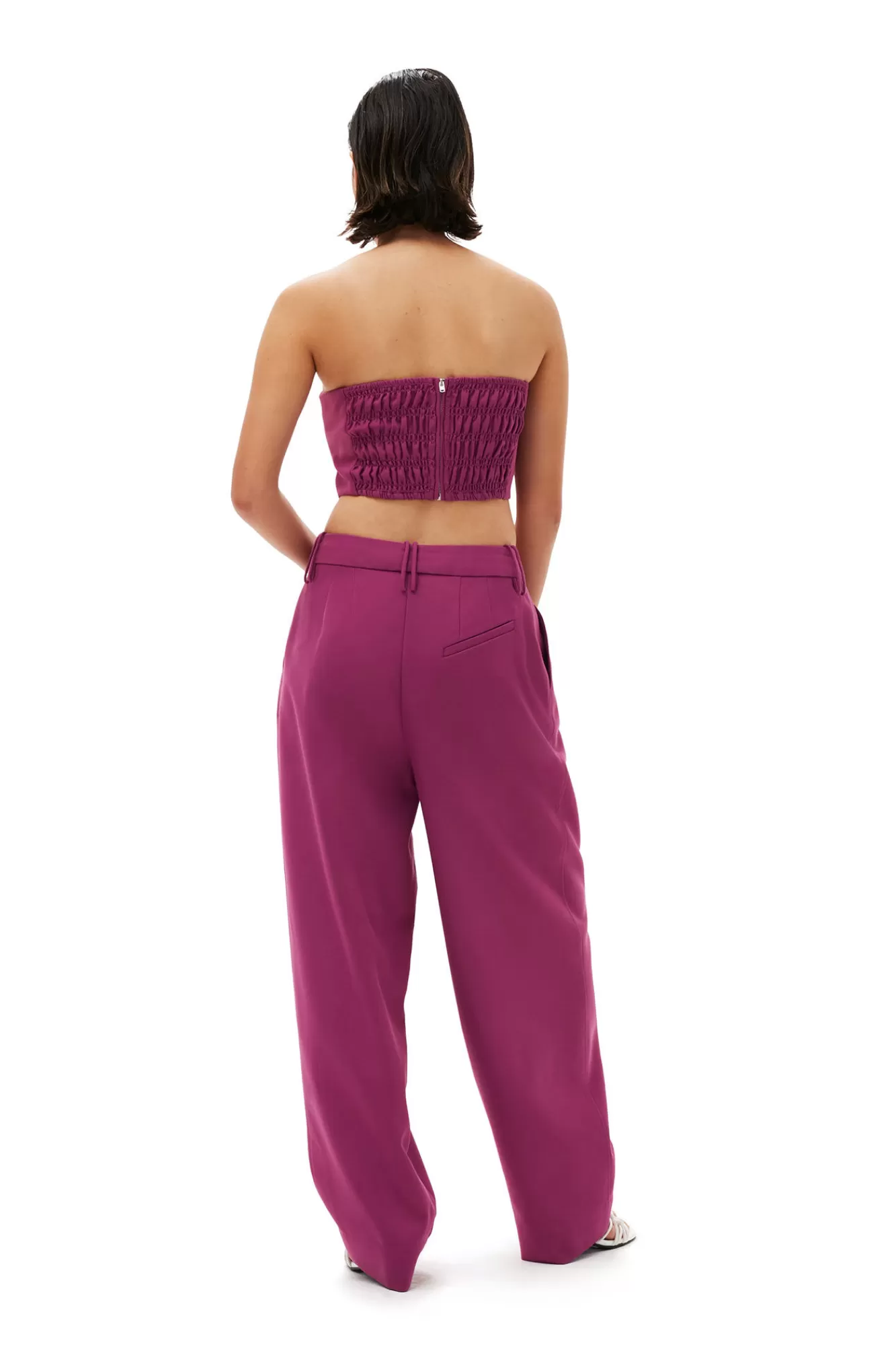 Summer Suiting Relaxed Pleated Pants>GANNI Online