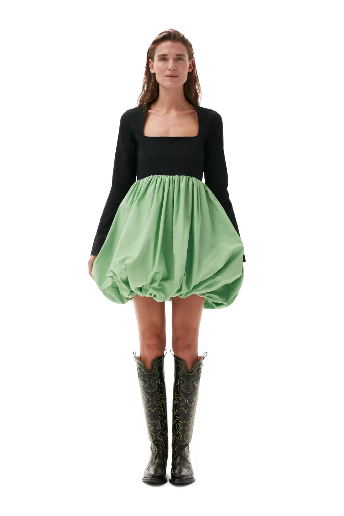 Taffeta Balloon Mini Dress>GANNI Clearance