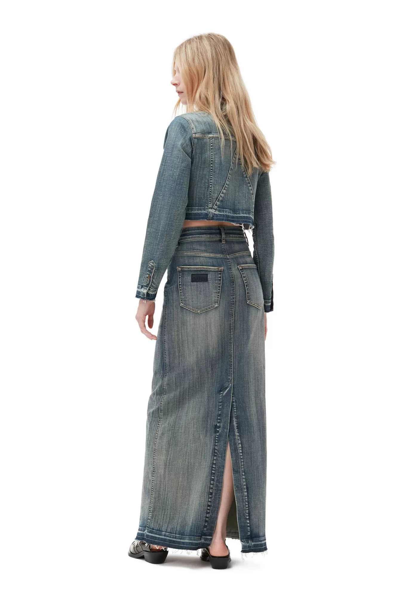 Tint Edge Denim Maxi Skirt>GANNI Flash Sale
