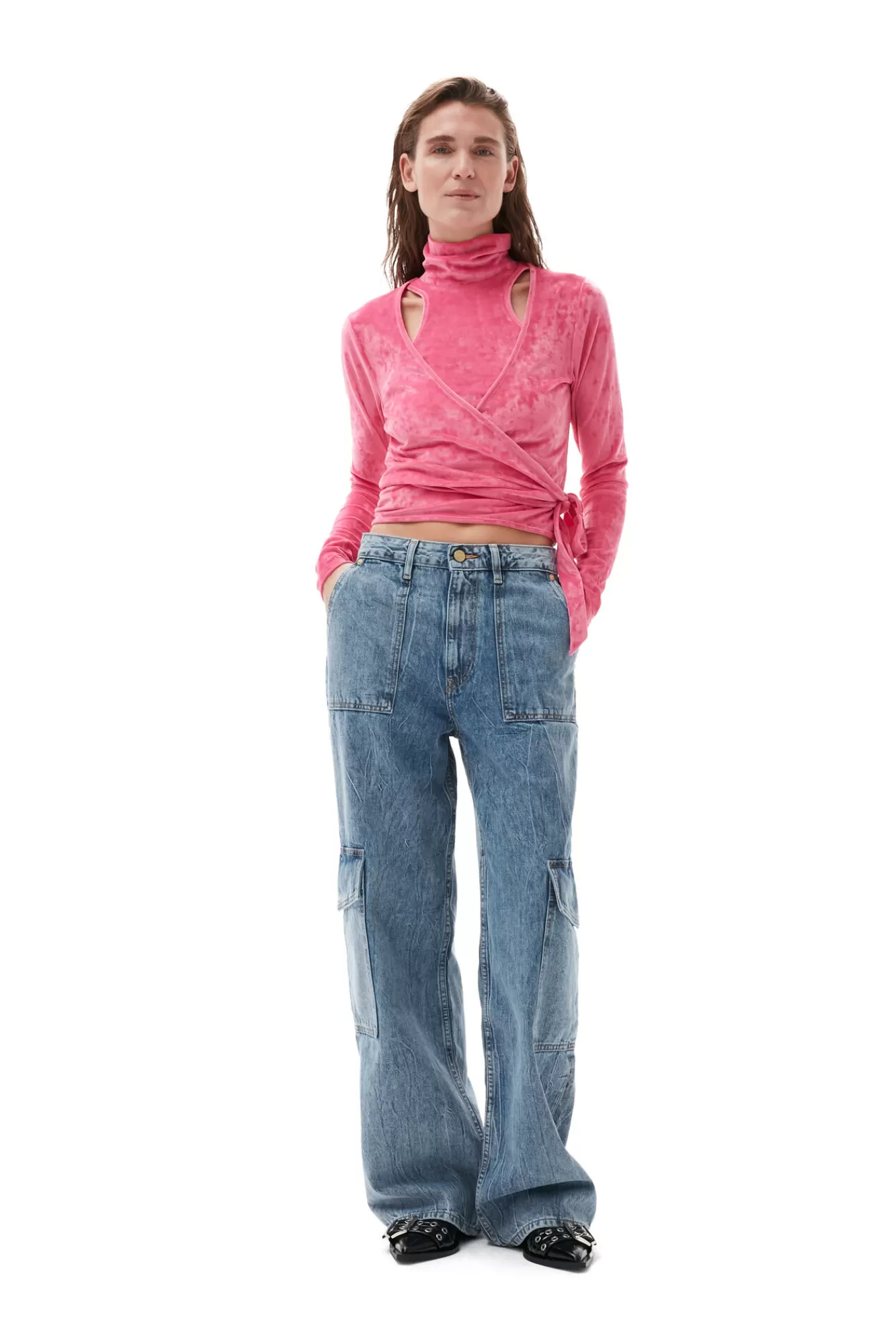 Velvet Wrap Blouse>GANNI Sale