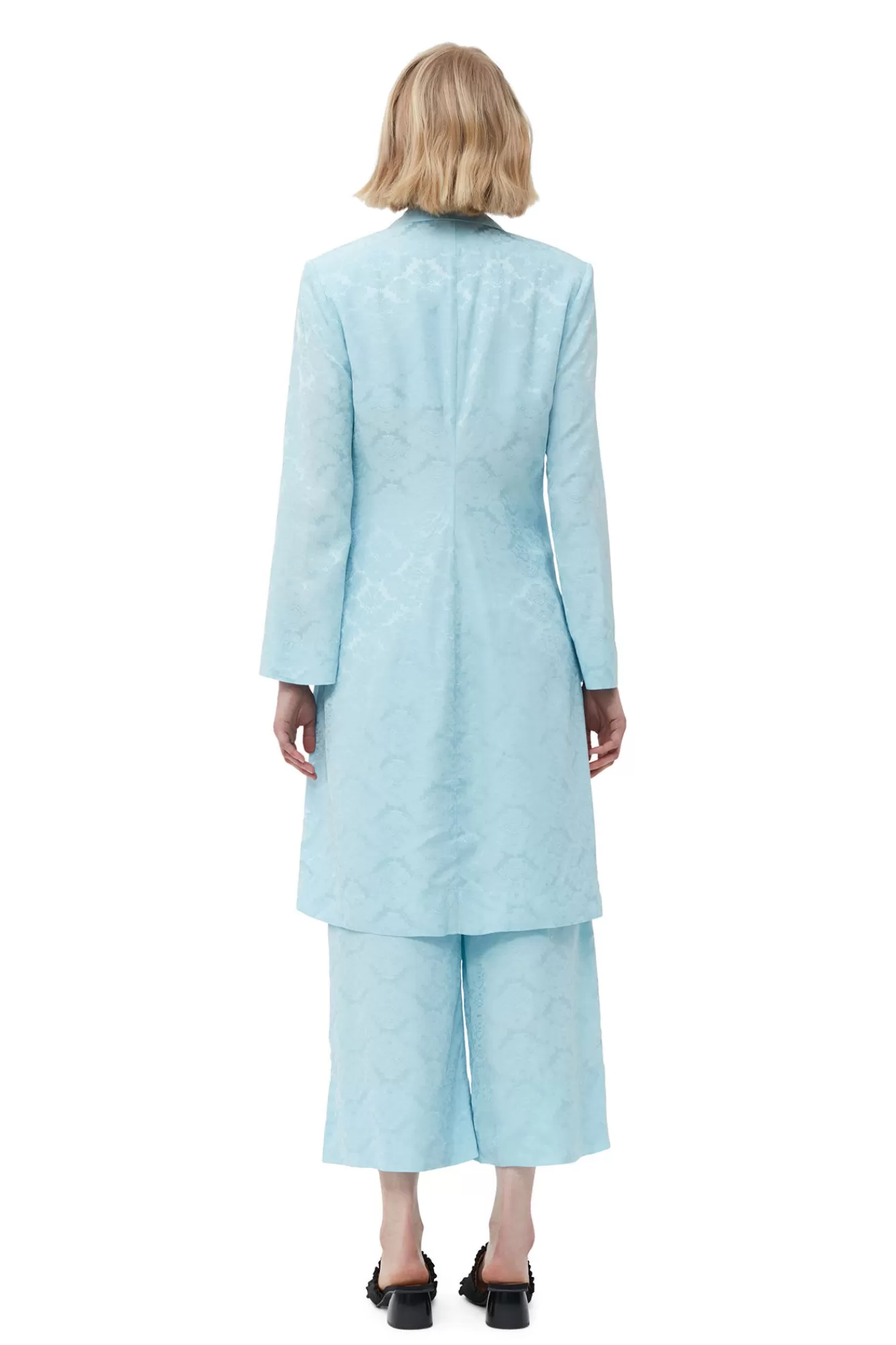 Viscose Jacquard Blazer Dress>GANNI Fashion