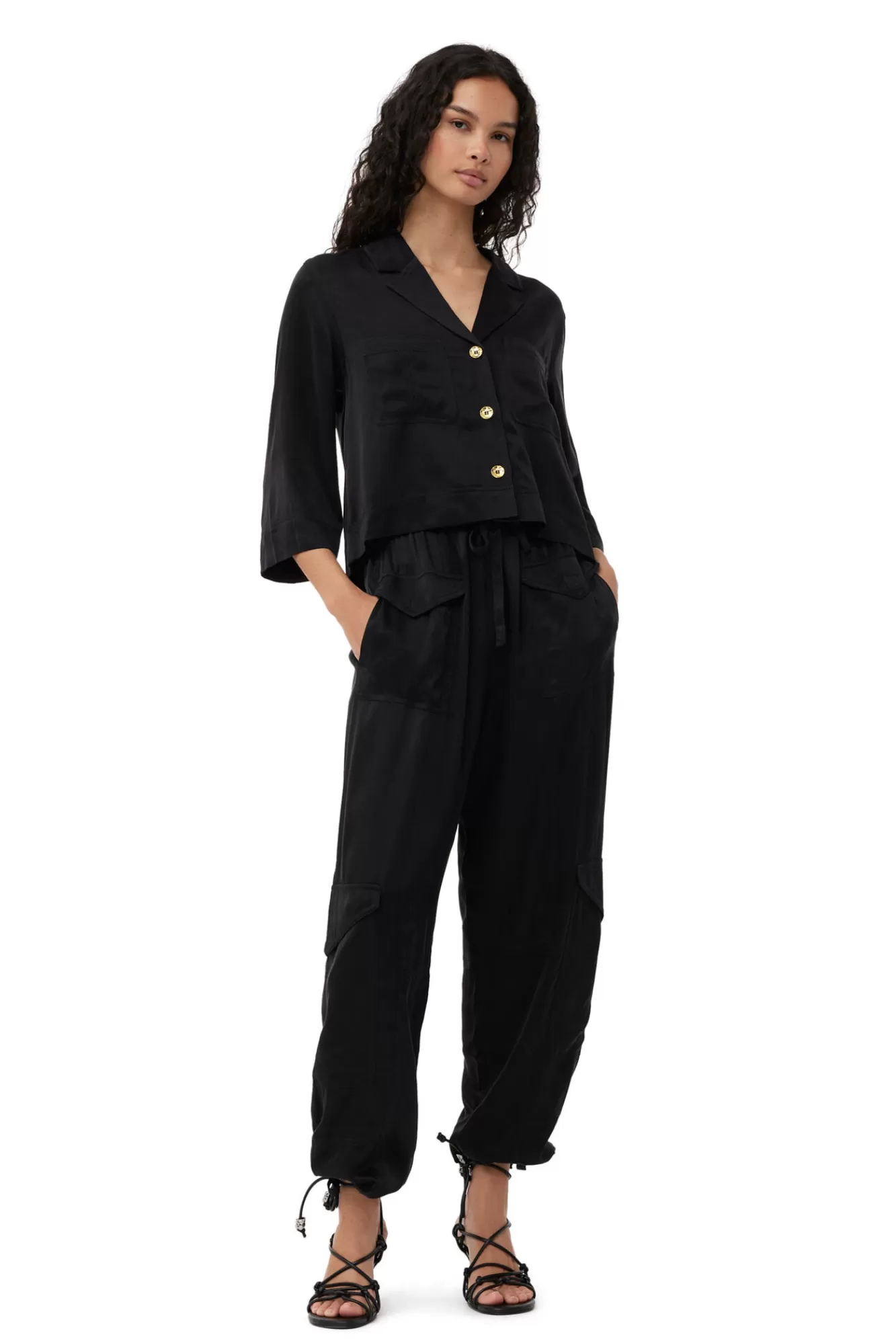 Washed Satin Pants>GANNI Cheap