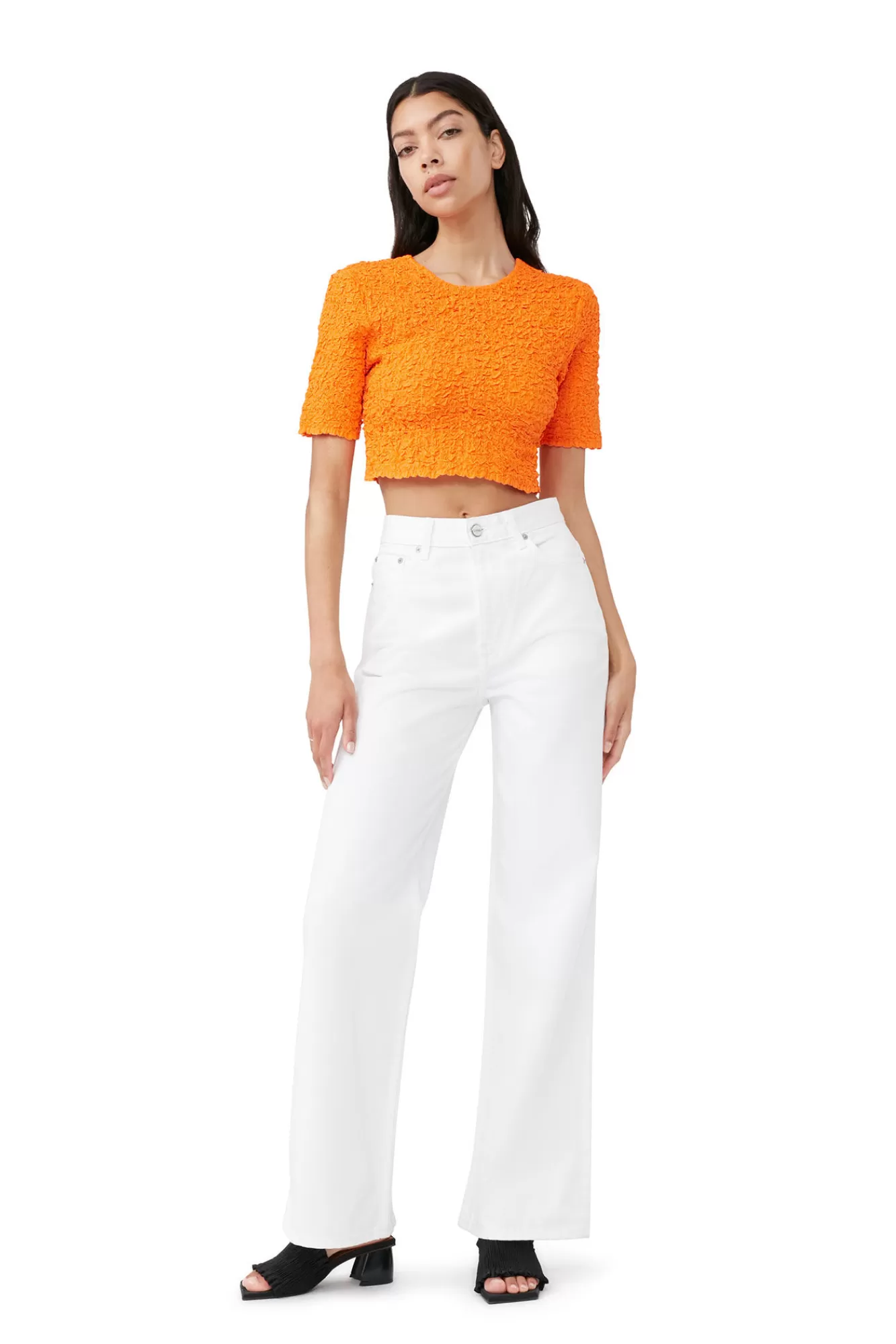 White Magny Jeans>GANNI Sale