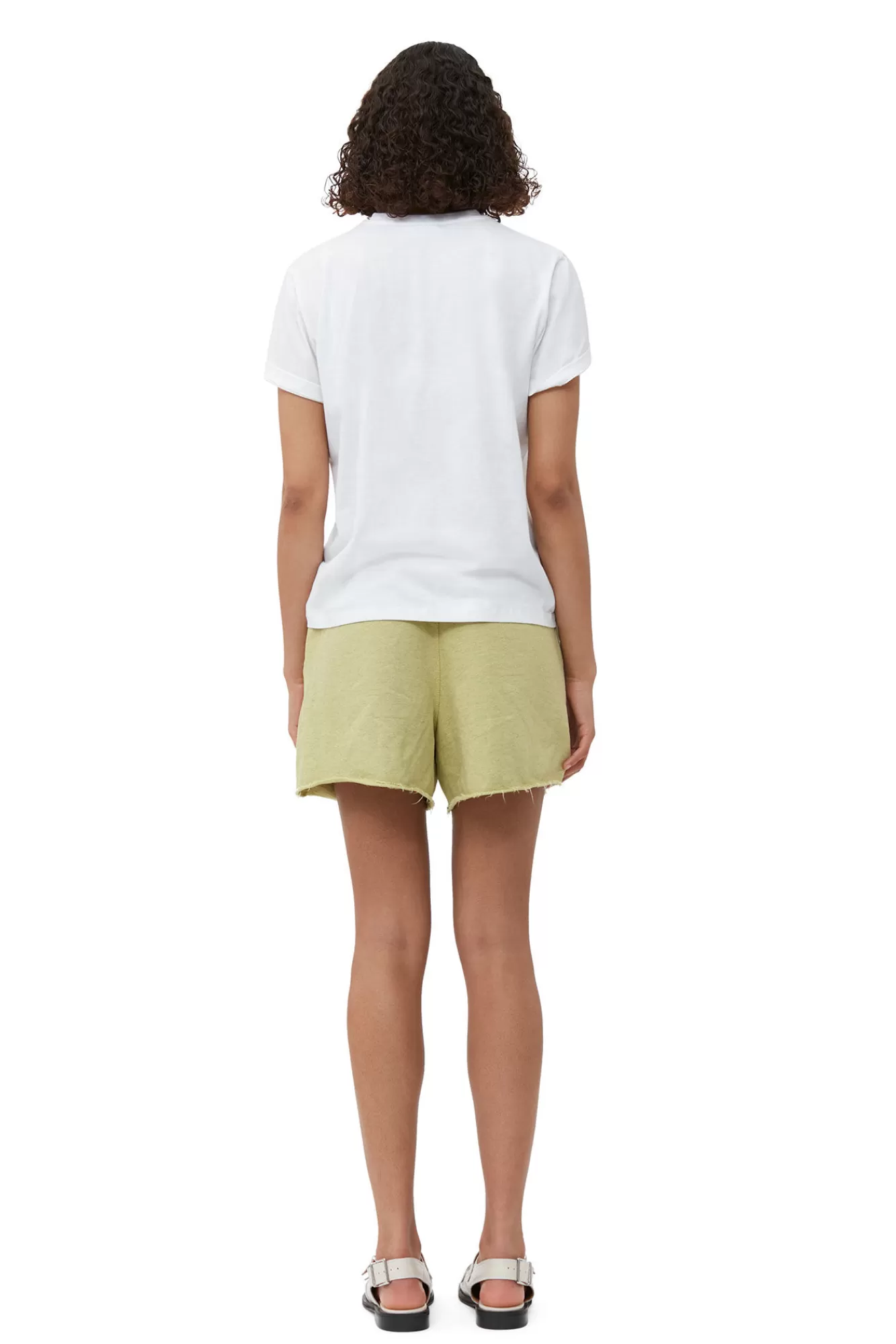 White Relaxed O-Neck T-Shirt>GANNI Clearance