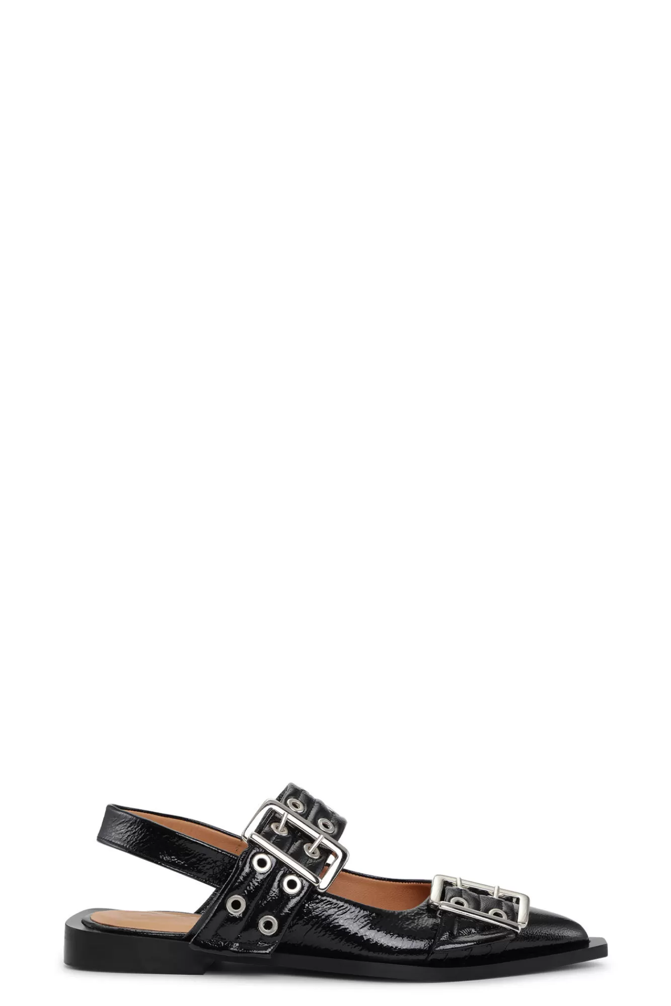 Wide Welt Buckle Ballerinas>GANNI Cheap