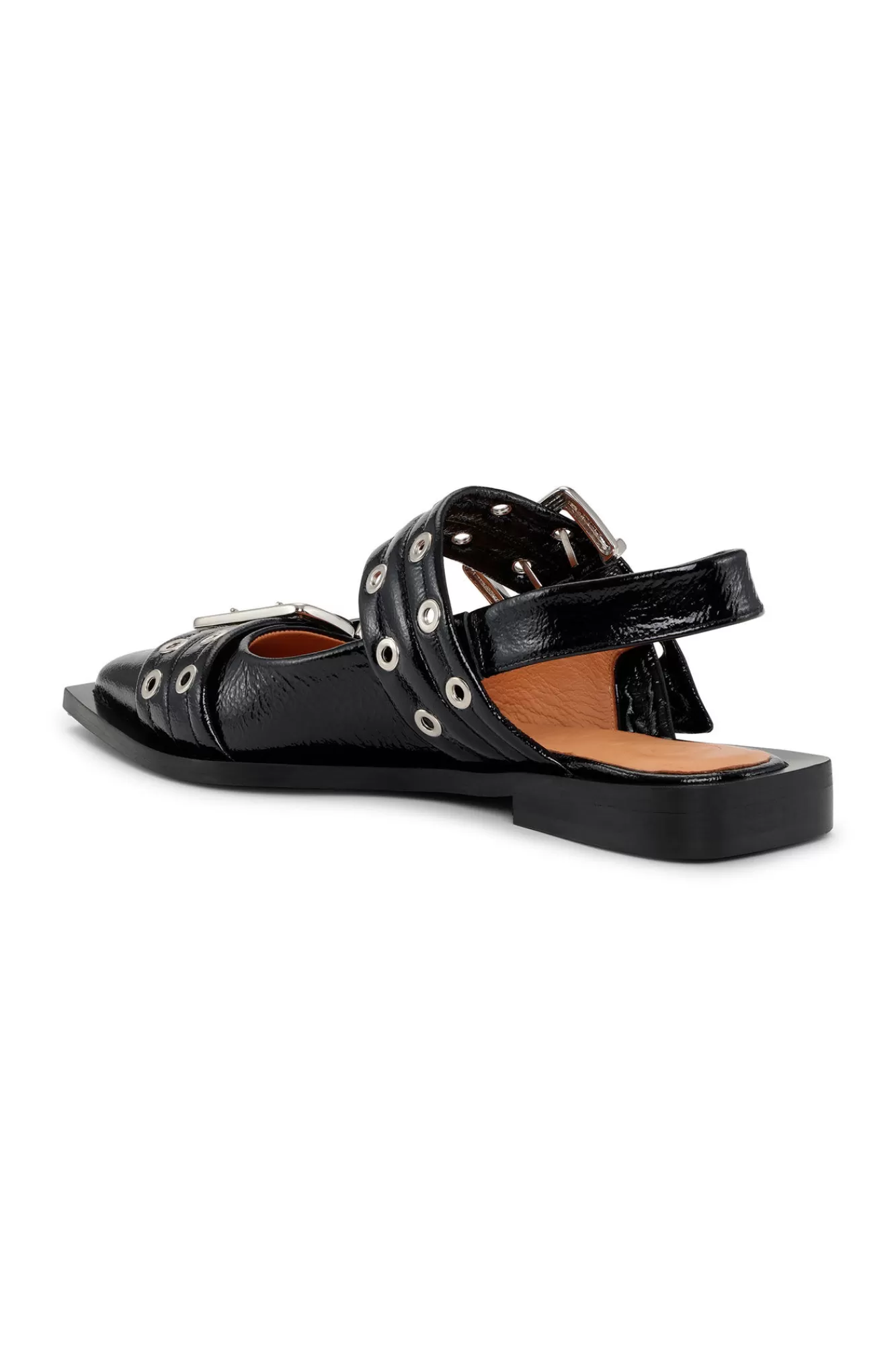 Wide Welt Buckle Ballerinas>GANNI Cheap
